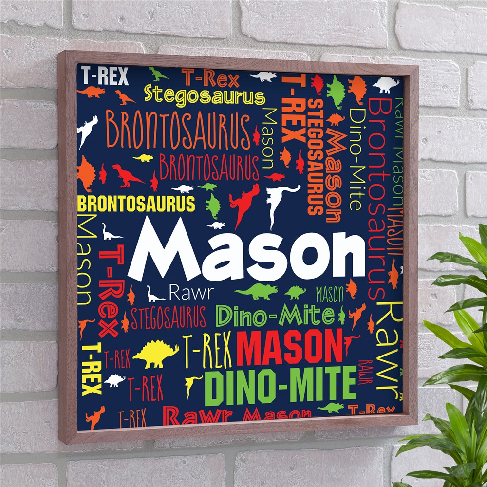Personalized Dinosaur Art | Personalized Kids Room Sign