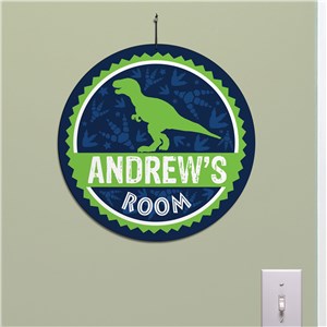 T-Rex Kids Room Sign | Personalized Kids Name Sign