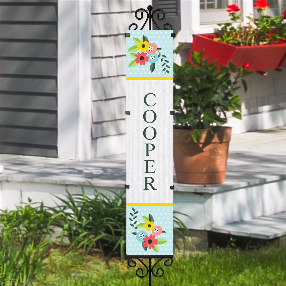 Floral Personalized Yard Sign | Outdoor Spring Signs