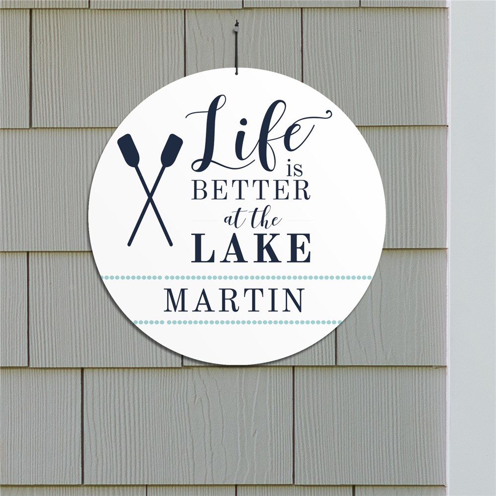 Life Is Better At The Lake Sign | Personalized Decor For Lake House