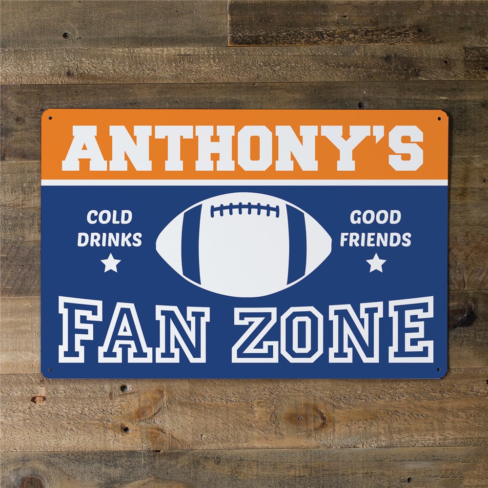 Personalized Fan Zone Metal Sign GiftsForYouNow