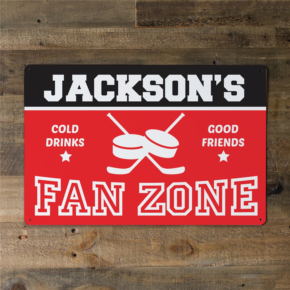 Personalized Fan Zone Metal Sign GiftsForYouNow