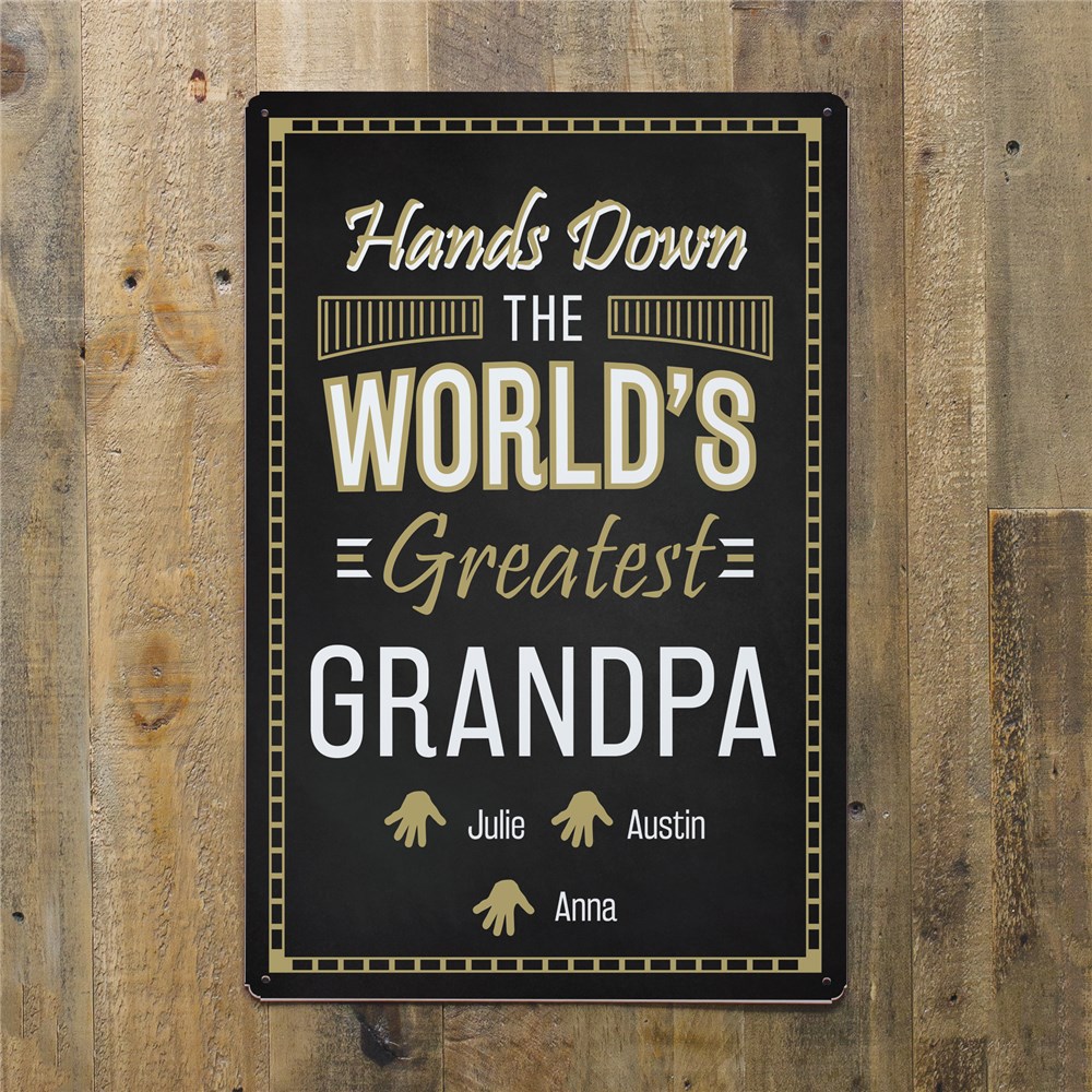Customized Grandpa Wall Art | Gifts For Worlds Greatest Grandpa