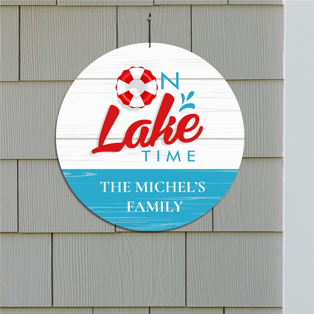 Personalized Lake Decor | On Lake Time Sign