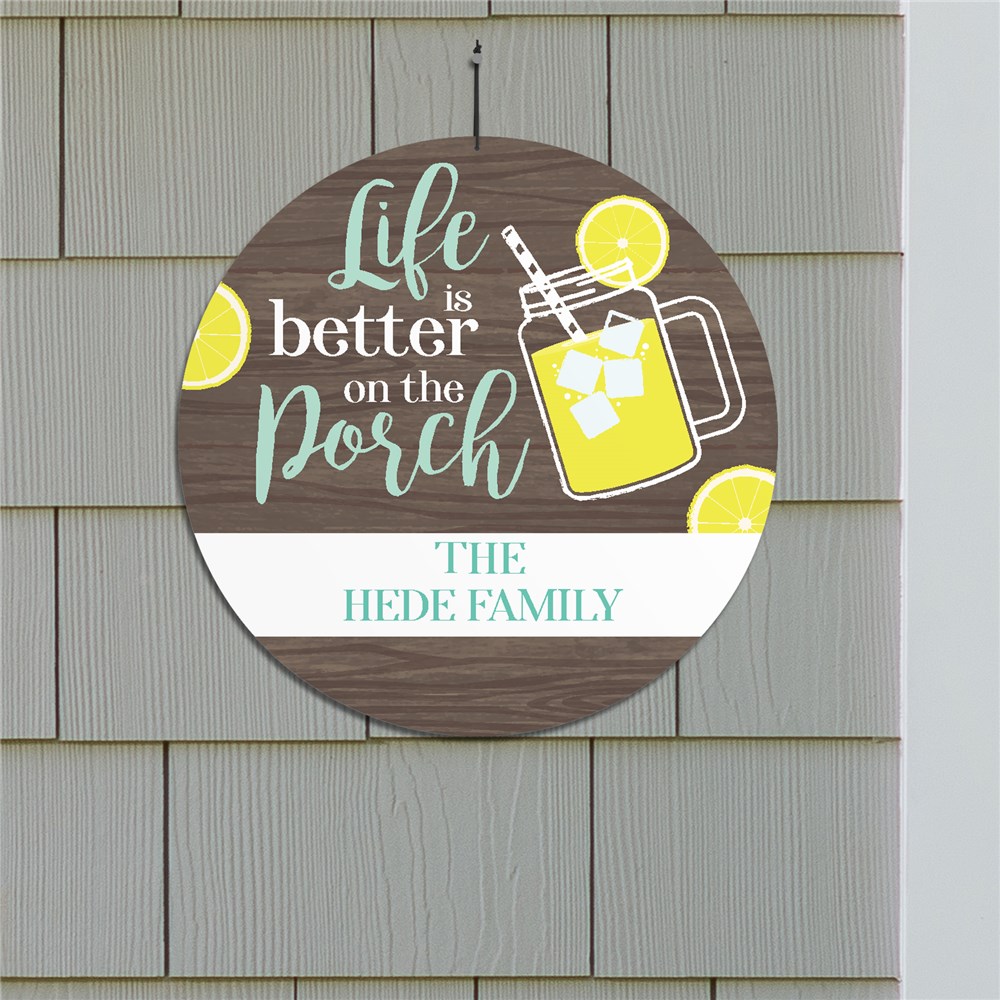 Personalized Home Decor Sign | Porch Life Sign