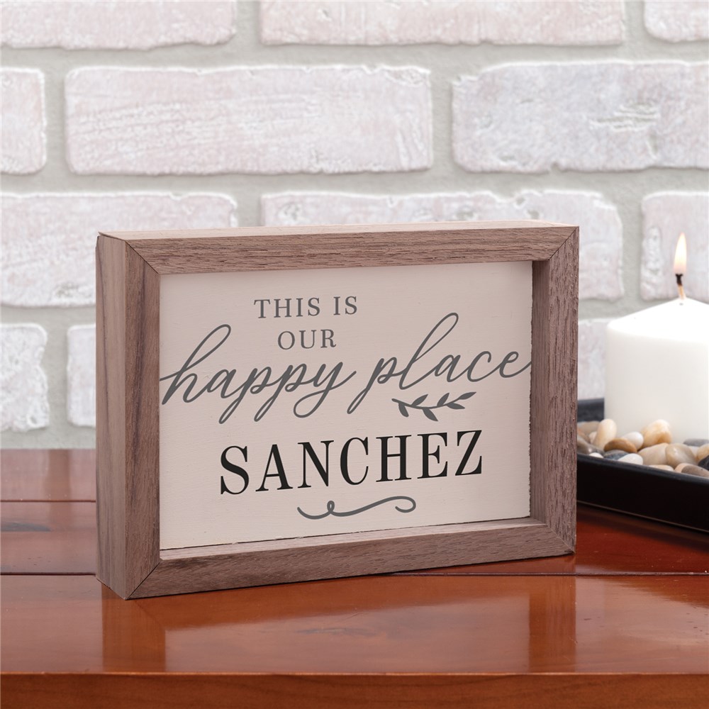 Personalized Table Top Sign | Our Happy Place Sign