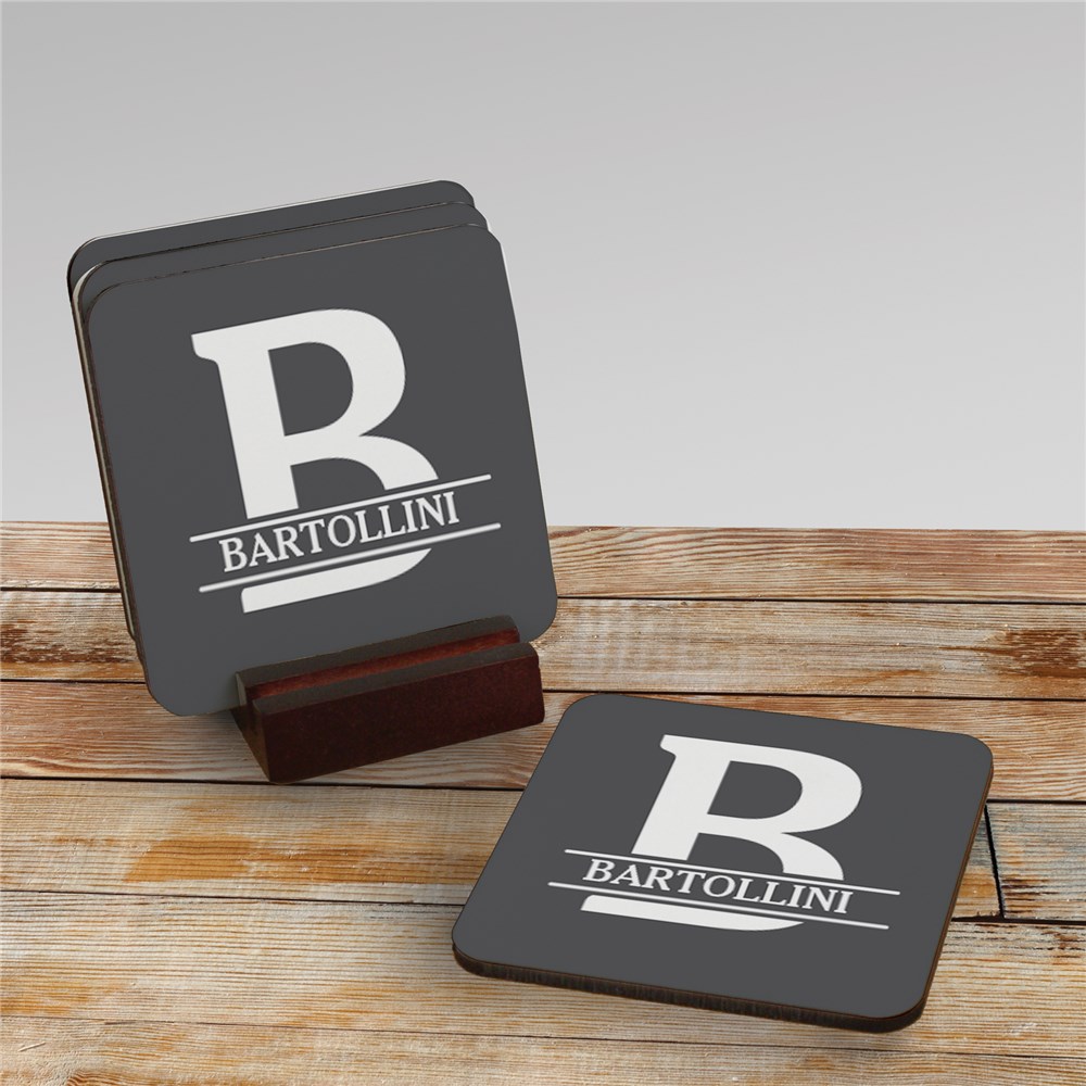 Personalized Coaster Set | Coaster Set With Initial