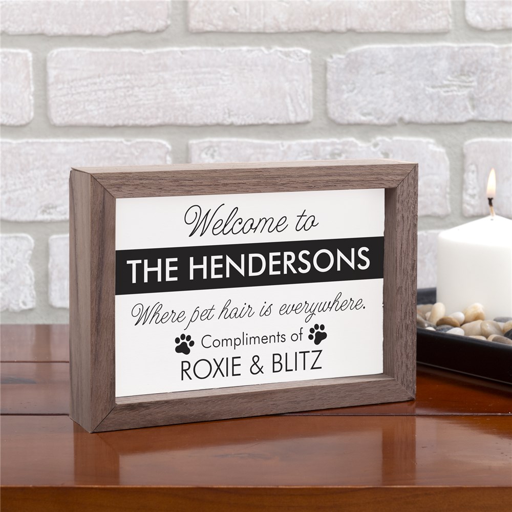 Funny Pet Home Sign | Personalized Pet Fur Sign