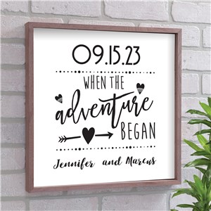 Personalized Anniversary Wall Decor | Adventure Wedding Date Gift