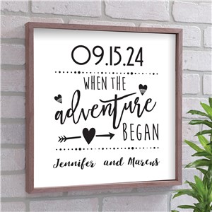 Personalized Anniversary Wall Decor | Adventure Wedding Date Gift