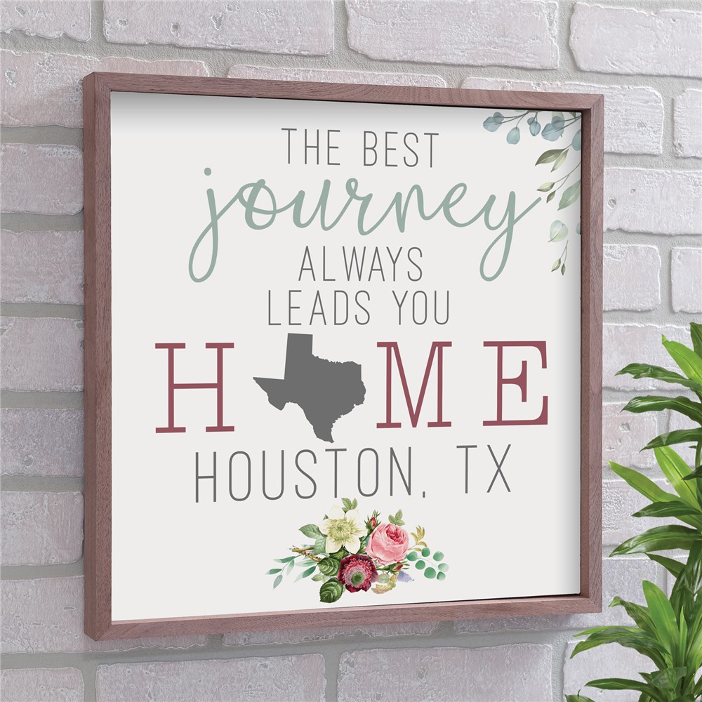 Leads Me Home To You State Art | Personalized Favorite State Sign