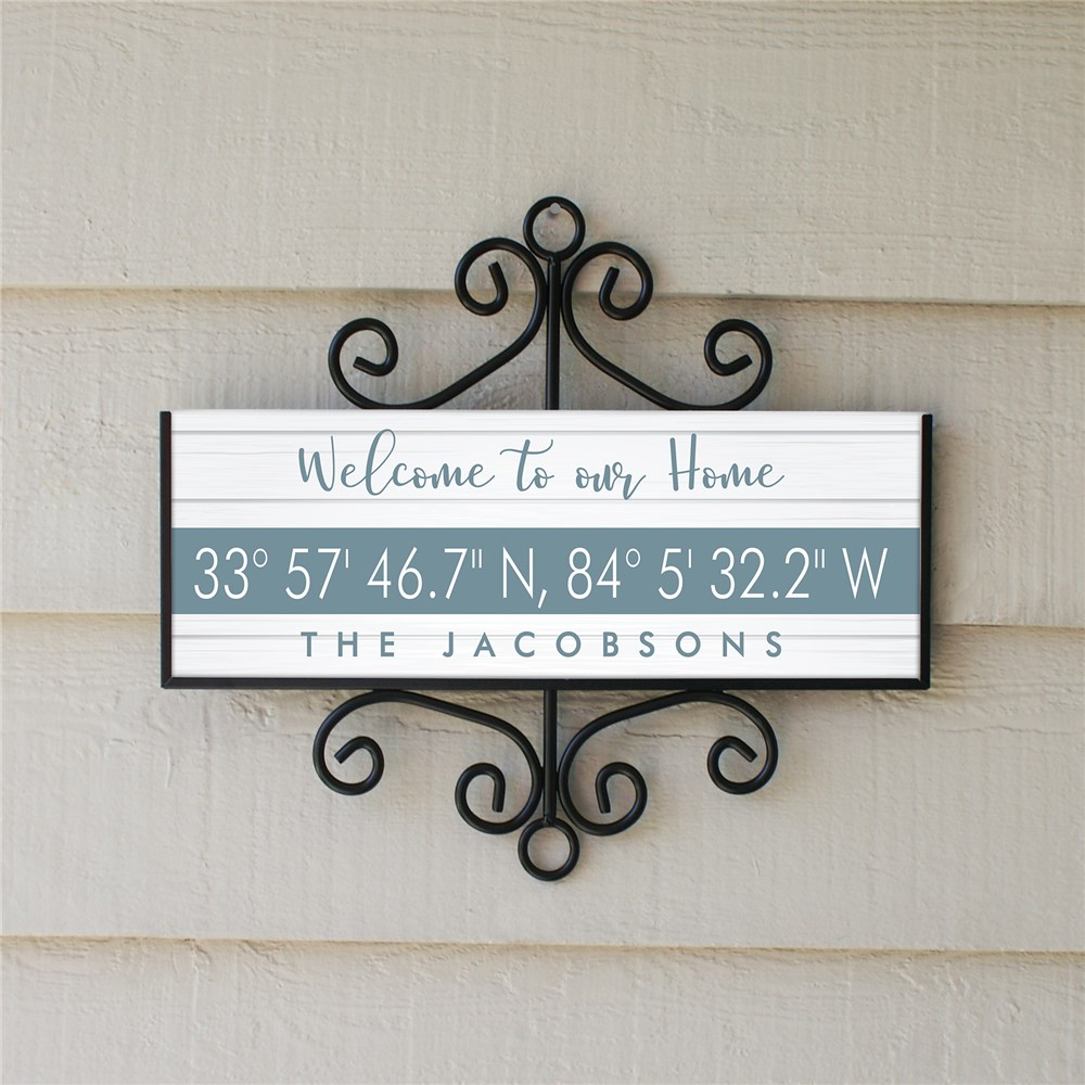 Personalized Coordinates Address Signs | Address Sign With Coordinates