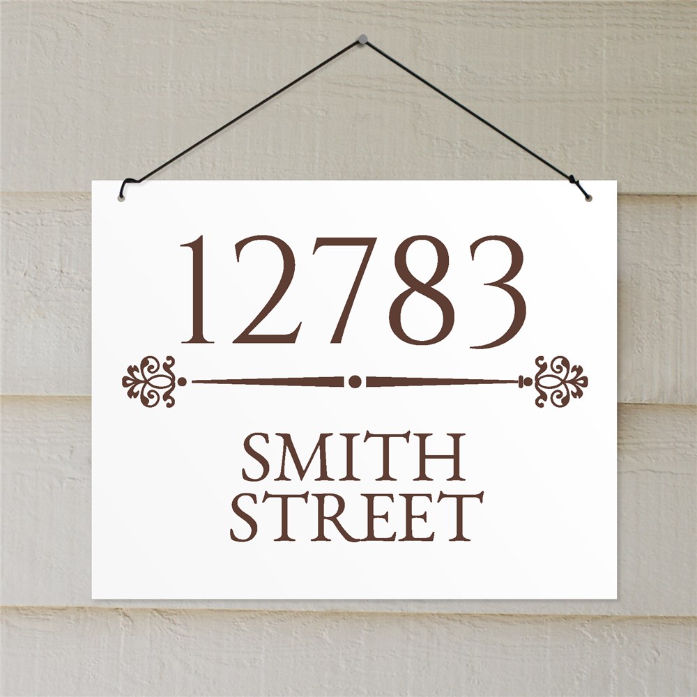 Personalized Ornate Hanging Address Sign GiftsForYouNow