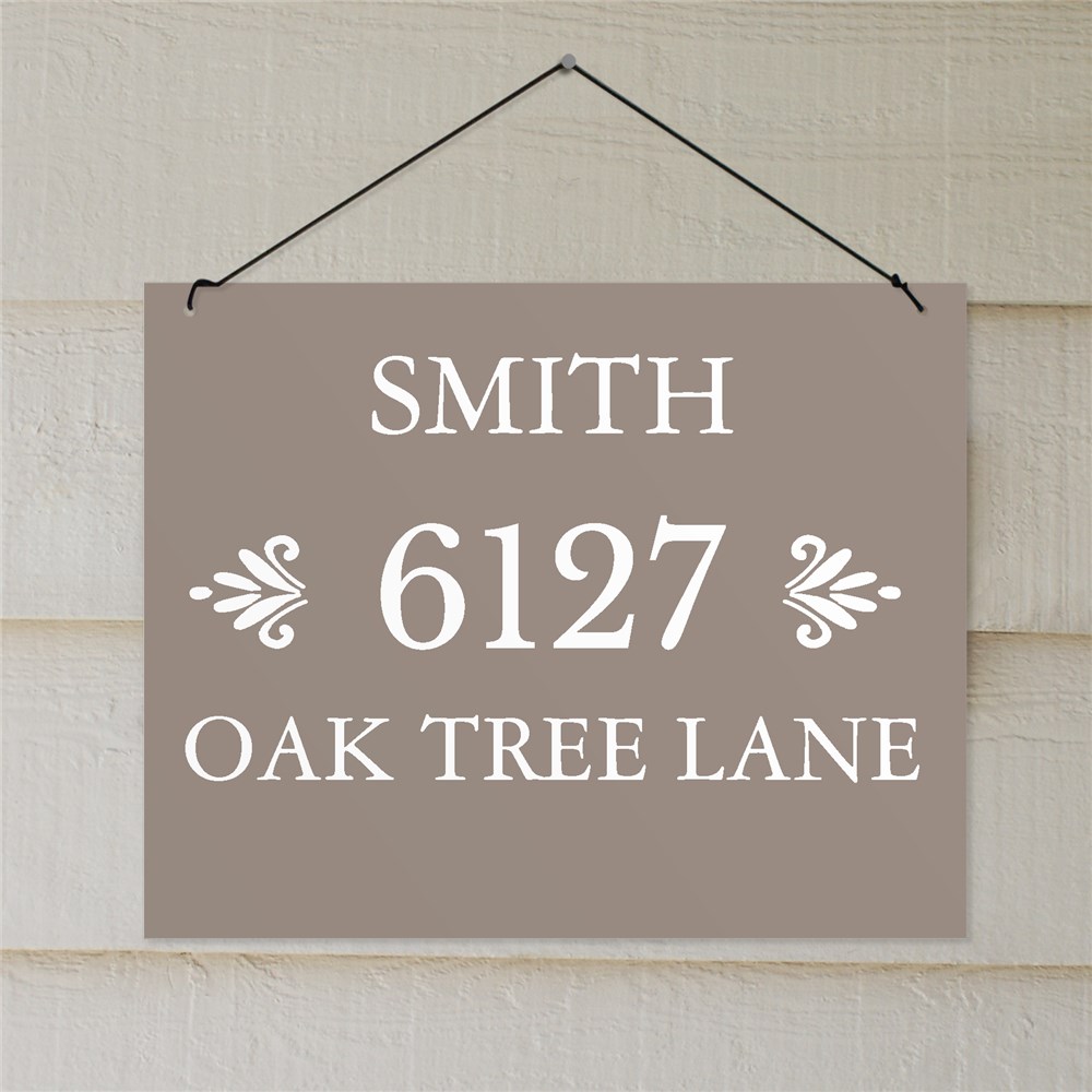 Personalized Address Sign On String | Customized Sign for Address