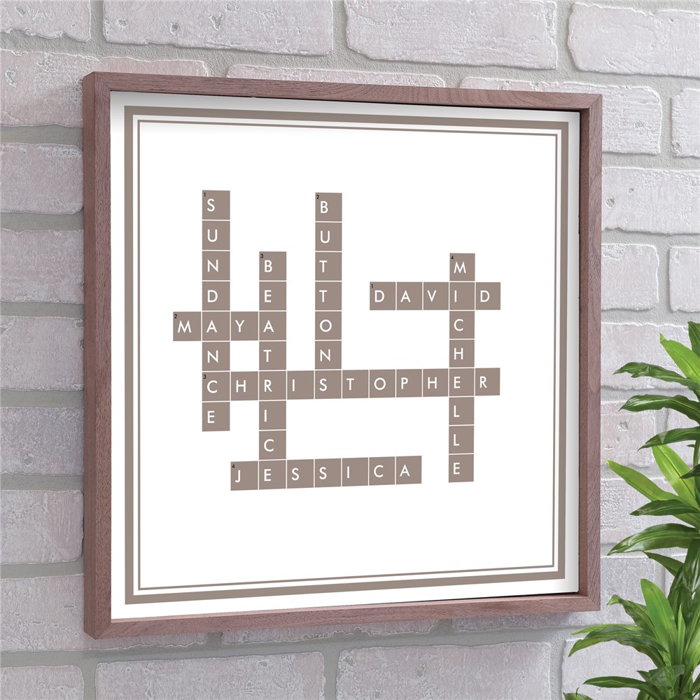 Family Framed Wall Decor | Crossword-Themed Gifts