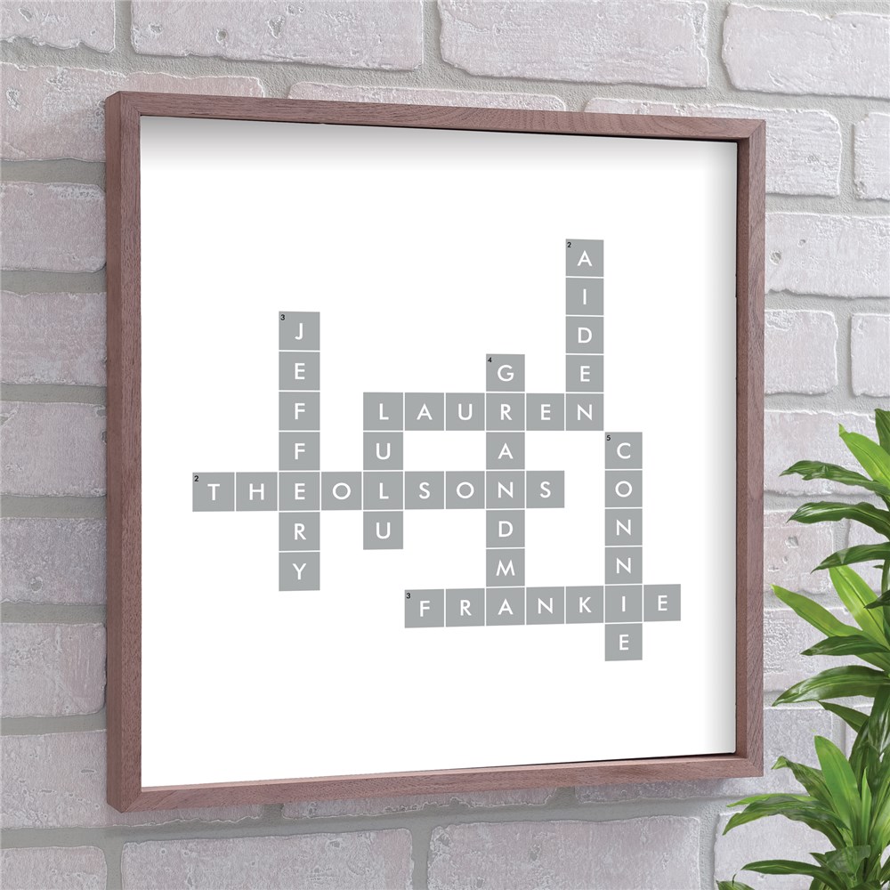 Family Framed Wall Decor | Crossword-Themed Gifts