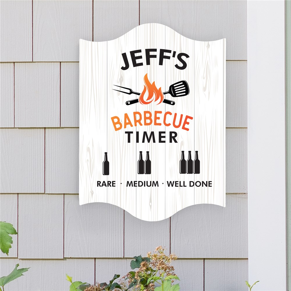 Personalized BBQ Timer Wall Sign