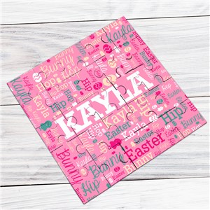 Personalized Easter Word Art Puzzle