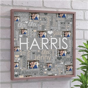Personalized Photo Word Art Framed Wall Sign
