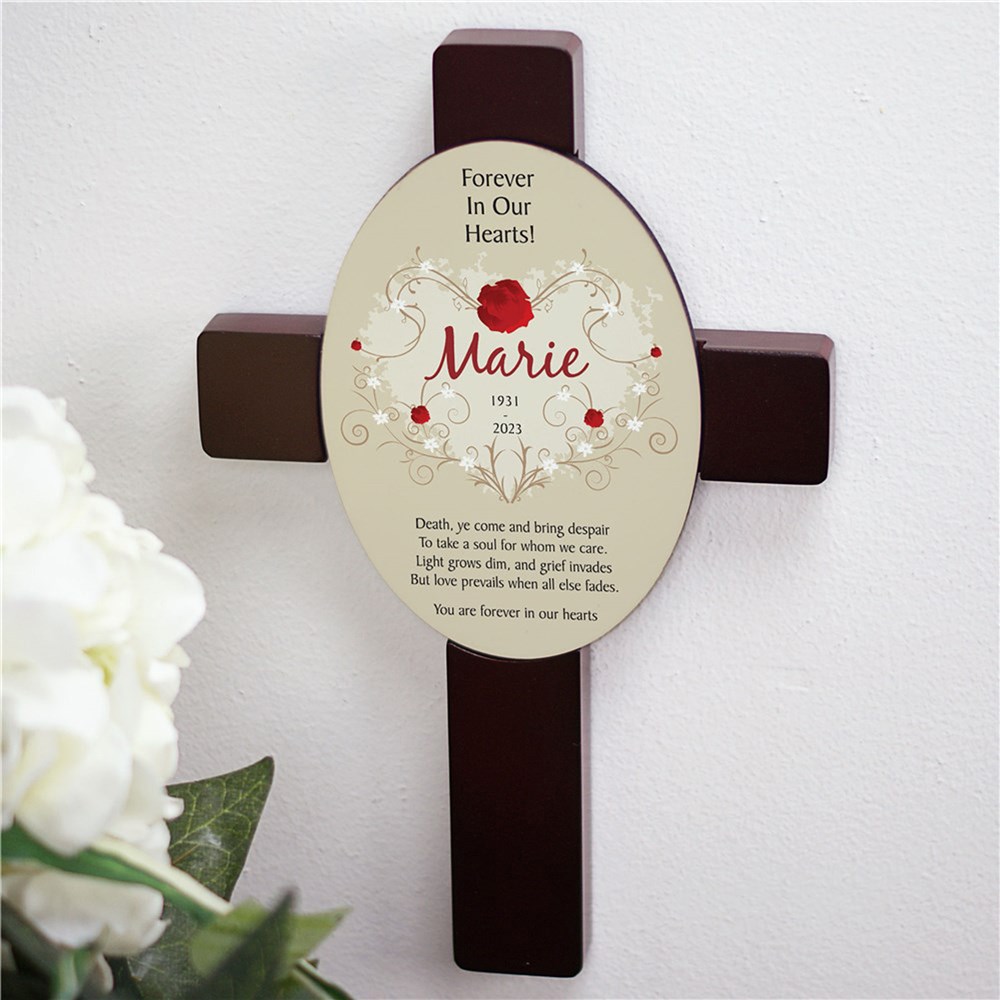 Forever In Our Hearts Keepsake Wall Cross | Sympathy Gift