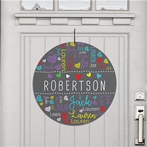 Personalized Pride Word Art Round Sign 62142816