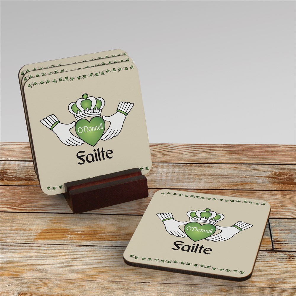 Personalized Failte Irish Coaster Set GiftsForYouNow