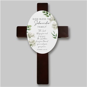 Personalized God Bless Verse Wall Cross 6218608