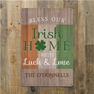 Personalized Bless Our Irish Home Metal Sign 6220904