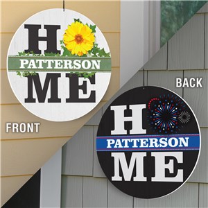 Personalized Double-Sided Home Summer & 4th of July Round Sign 62234516