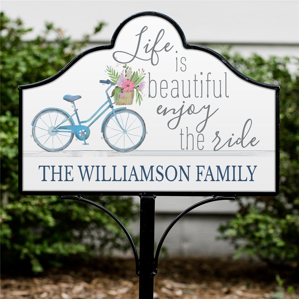 Personalized Life is Beautiful Magnetic Sign Set | Personalized Garden Signs