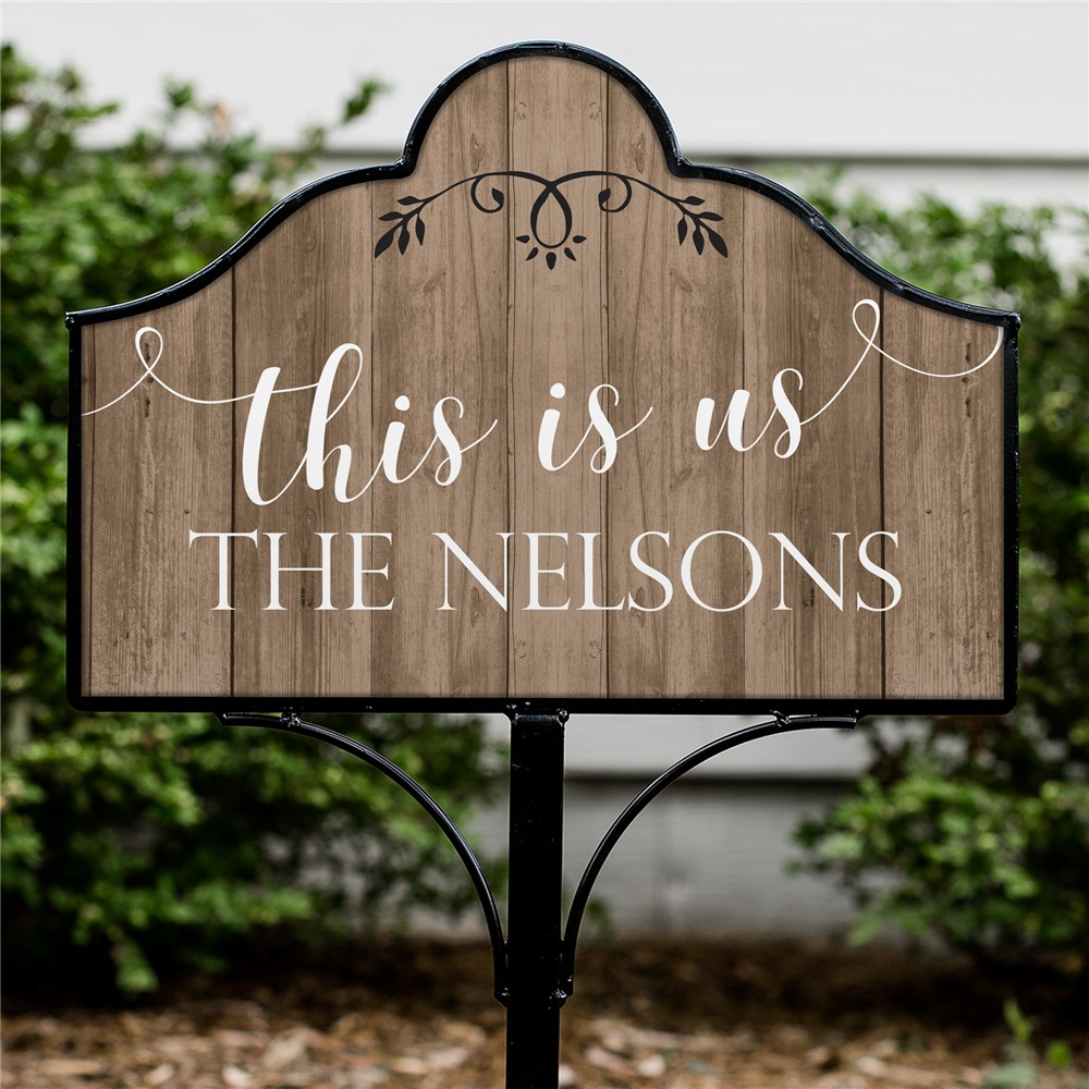 Personalized This is Us Magnetic Sign Set | Personalized Garden Signs