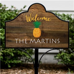 Personalized Welcome Pineapple Magnetic Sign Set | Personalized Welcome Signs