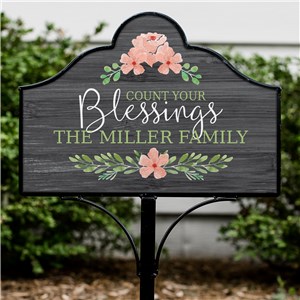 Personalized Count Your Blessings Magnetic Sign Set | Personalized Yard Sign
