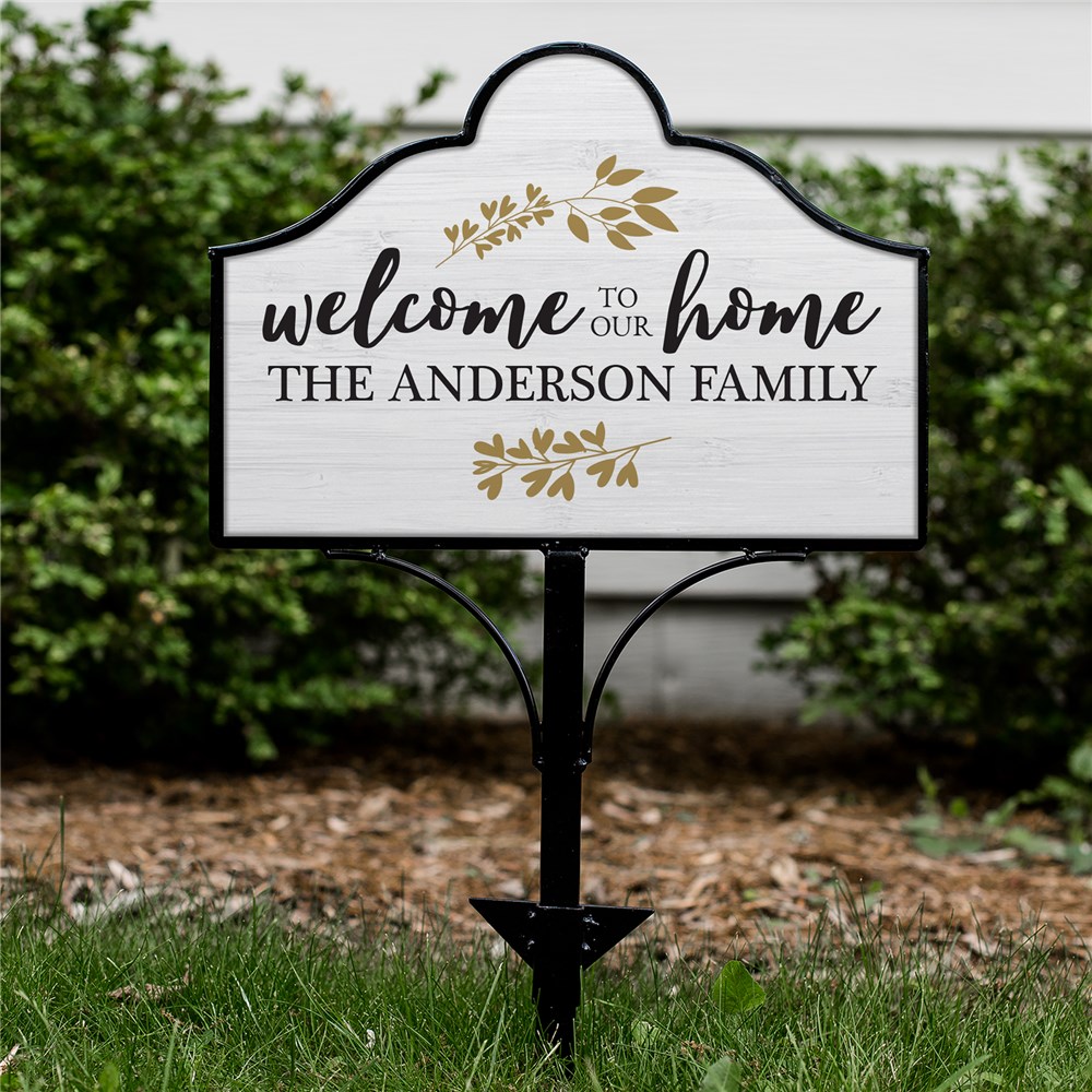 Welcome to our Home Personalized Magnetic Sign Set | Personalized Welcome Signs