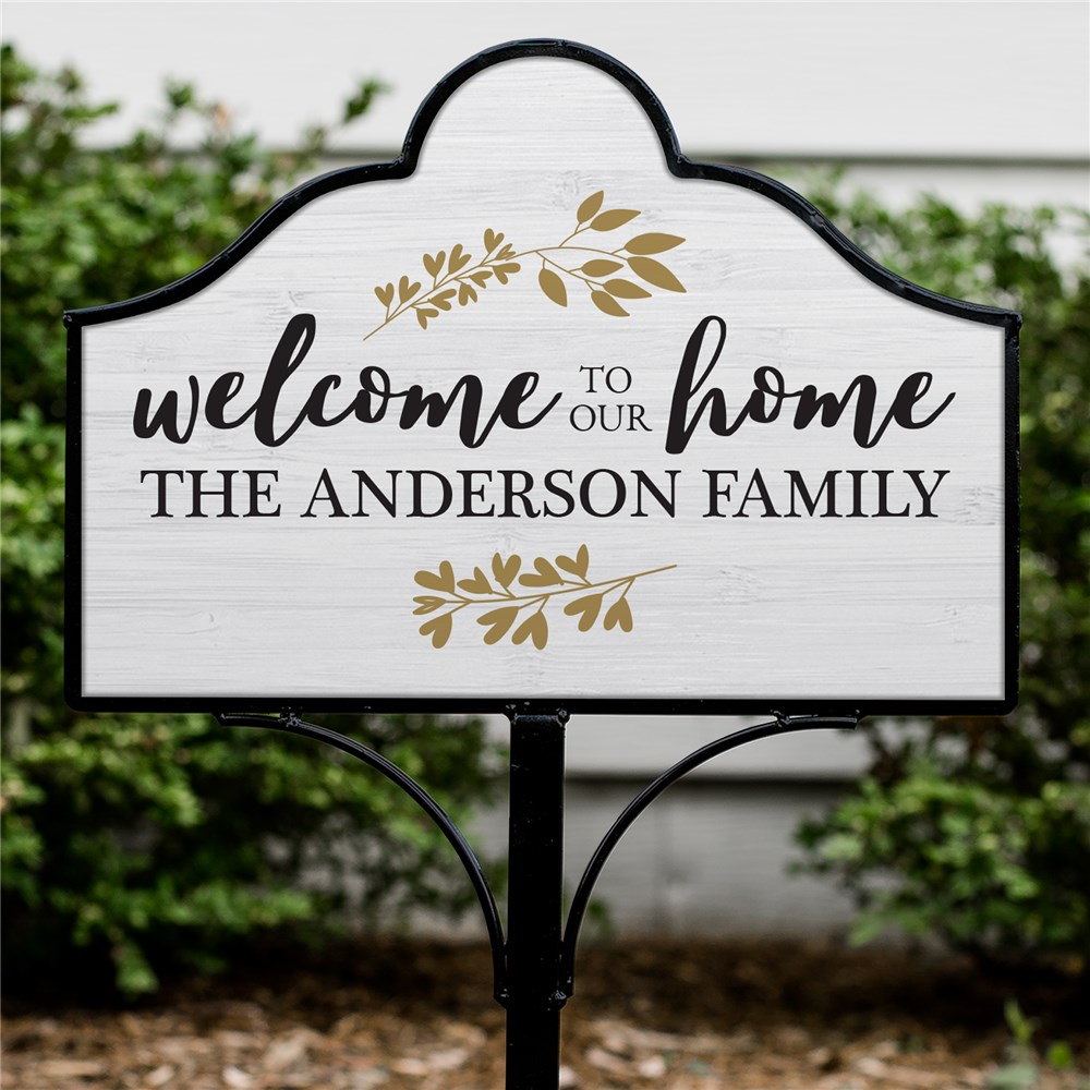 Welcome to our Home Personalized Magnetic Sign Set | Personalized Welcome Signs