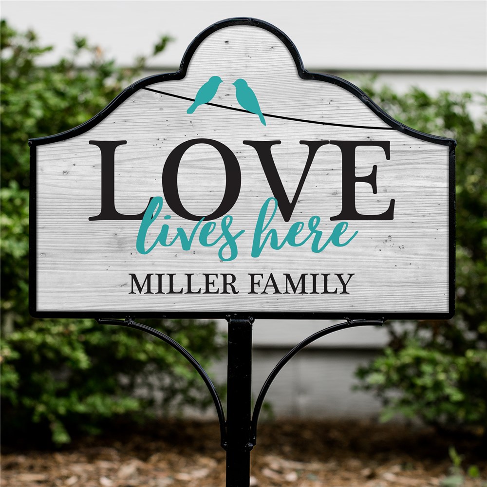 Love Lives Here Personalized Magnetic Sign Set | Personalized Yard Sign