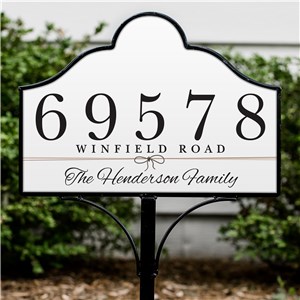 Bow Signature Custom Magnetic Lawn Address Sign 