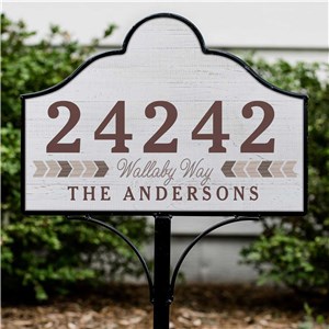 Chevron Address Personalized Magnetic Yard Sign