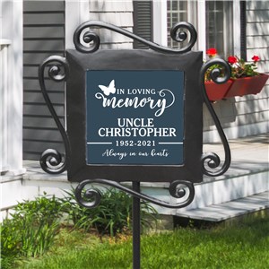 Personalized In Memory Of Icon Garden Stake