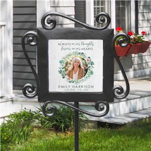 Personalized Always in Our Thoughts Garden Stake