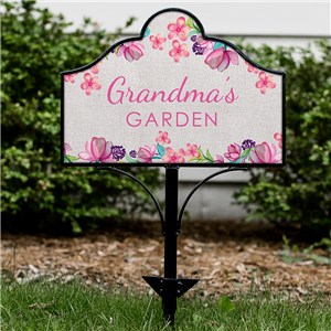 Personalized Grandma's Garden Magnetic Yard Sign Set 