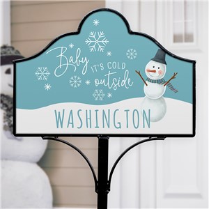 Personalized Baby It's Cold Outside Magnetic Yard Sign Set 