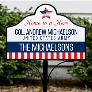 Personalized Home to a Hero Magnetic Sign Set 6312196210