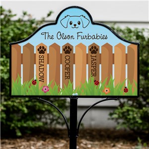 Personalized Pets Names on Fence Magnet Set 6312221810