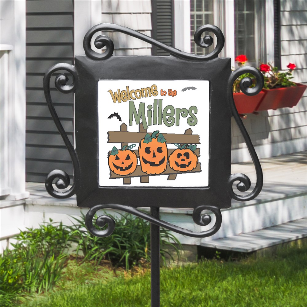 Personalized Halloween Garden Stake Printed Halloween Yard Stake