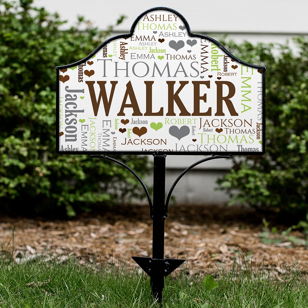 Family WordArt Personalized Yard Sign Set GiftsForYouNow