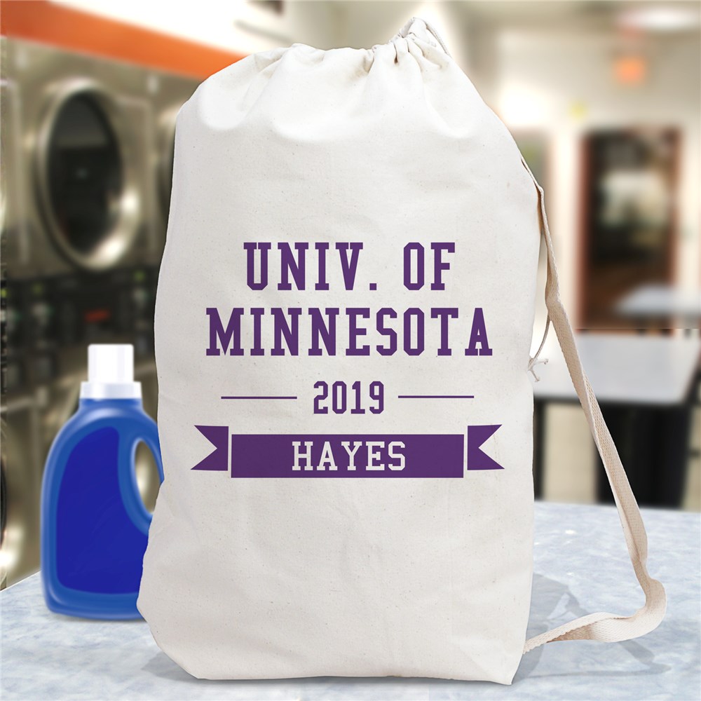 Personalized College Laundry Bag