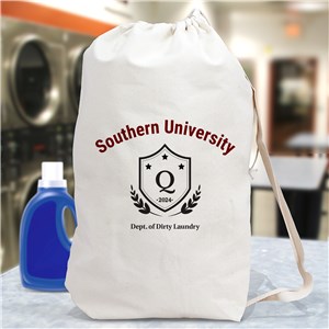 Personalized Dept of Dirty Laundry College Laundry Bag