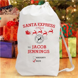 Personalized Santa Gift Bag | Personalized Santa Bags