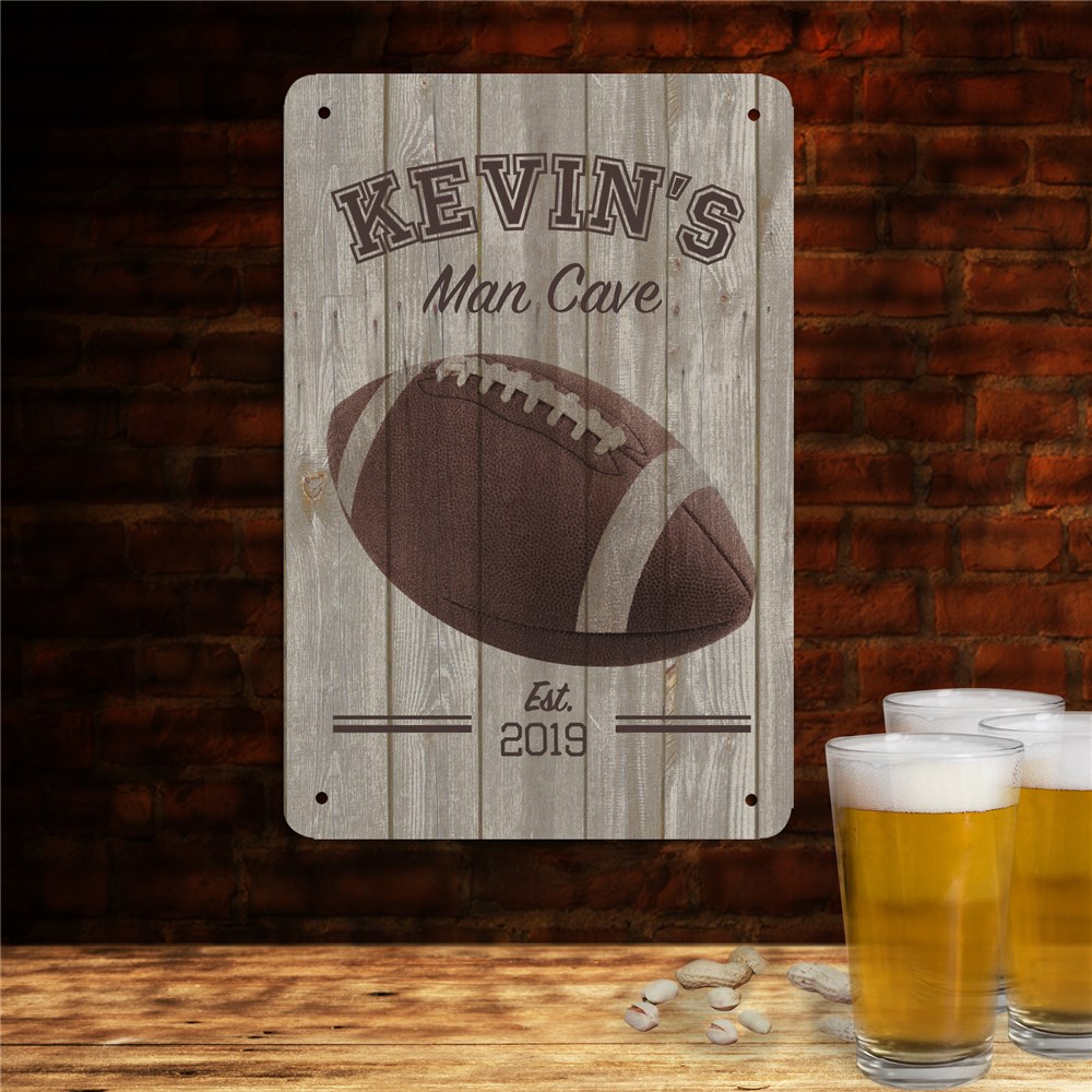personalized football wall sign